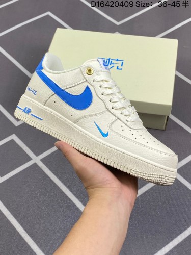 210  官方爆款定制 公司级Nike Air Force 1 Low “NAI-KE”中国40年 米天蓝 空军一号低帮休闲板鞋 3M反光  定制鞋盒 原楦头原纸板 纯正空军版型 内置全掌气垫 货
