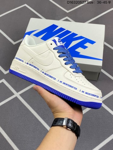 160洛杉矶潮牌店限量发售 公司级 Uninterrupted×Nike Air Forece 1   MORE THAN “米兰签名涂鸦”满天星空军一号低帮休闲板鞋 原装正确超软头层荔枝纹材质