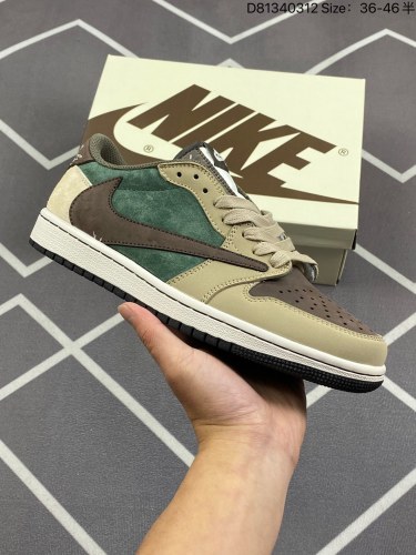 170公司级✅荔枝纹头层皮革鞋面材质#后跟尾镭射3M反光饰片#中底注胶孔及缜密中底拉帮工艺#内置气垫及耐磨橡胶大底重磅三方联名,「闪电倒钩AJ1」当红嘻哈歌手特拉维斯·斯科特携手藤原浩主理品牌fr