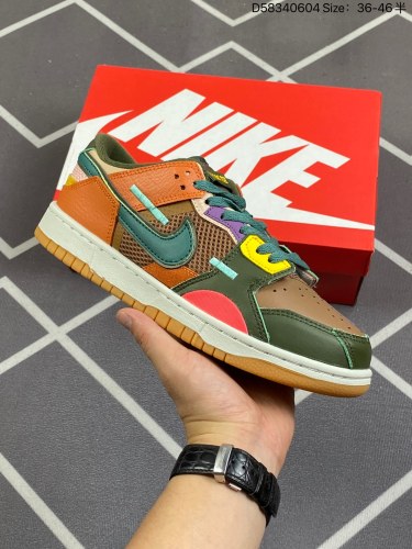 170公司级✅耐克Nike SB Dunk SCRAP系列休闲气垫板鞋 Dunk 彩色拼接缝合怪炫彩 全网最高版本加厚鞋舌的填充，使舒适性大大提升，同时也更方便穿脱，中底部分则加入了脚感柔软舒适Z