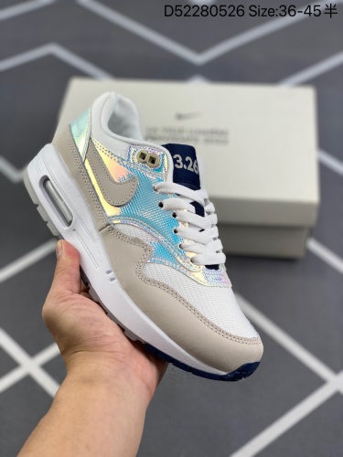 140 真标半码‼️ Nike Air Max 1 “La Ville Lumière” 彩虹渐变 这款全新的Nike Air Max 1 “La Ville Lumière”整体以白色织物打造，