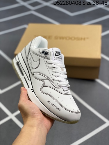 140Nike Air Max 1 Daisy Pack Gs 耐克87款小气垫缓震跑步鞋 限定 织物材质 真标带半码 ID：D52280408