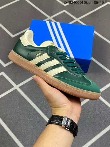 120阿迪达斯三叶草ADIDAS SAMBA MESSI桑巴联名 舞系列绅士德训足球风百搭低帮休闲运动板鞋 尺码 36 36⅔ 37⅓ 38 38⅔ 39⅓ 40 40⅔ 41⅓ 42 42⅔ 4