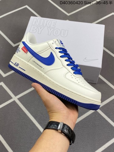 180公司级✅Nike Air Force 1 Low  BY YOU原楦头原纸板 打造纯正空军版型专注外贸渠道 全掌内置蜂窝气垫 原盒配件 原厂中底钢印、拉帮完美货号CW2288-111Size