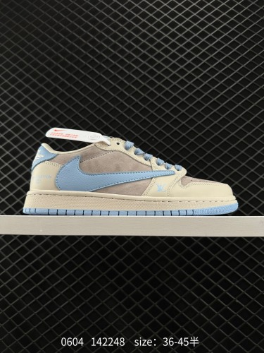 240 Travis Scott x LV x Air Jordan 1 Low 乔丹1代低帮倒钩LV联名   货号：LX1988-100 编码：142248 尺码：36-45含半码  详情