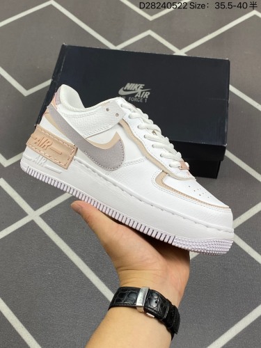 120耐克Nike Air Force 1 Shadow 全新少女系解构主义设计 马卡龙空军一号轻量增高低帮百搭板鞋 #双层轻量EVA发泡中底+防滑RB橡胶外圈底鞋底纯原品质、亲民价格！货号：