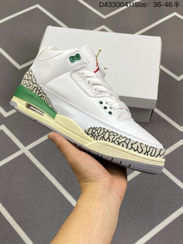 150公司级✅Air Jordan 3 Retro ”Hide and Sneak“ 白灰棕 AJ3 乔丹3代 aj3 乔3 白灰棕 乔丹篮球鞋系列 该款以白色搭配灰棕细节，辅以标志性的爆裂纹元素