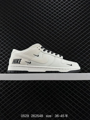 240  高端定制 公司级 Nike SB Dunk Low 联名三勾 米黑 配色低帮休闲运动滑板板鞋 3M反光 大厂纯原品质出货 纯正版型 定制鞋盒 皮料切割干净无任何毛边 细节完美  超高清洁度