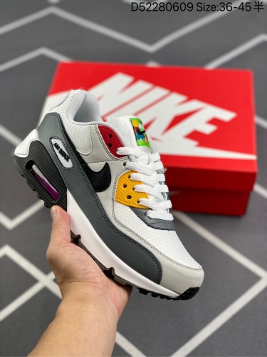 140 耐克Nike Air Max 90 经典复古小气垫缓震跑鞋 鞋面由皮‮和革‬织物打造，犀利的‮条线‬打造出酷劲十‮的足‬视觉效果 网布鞋‮增面‬强透气性，穿着‮为极‬舒适 经‮可典‬视气垫