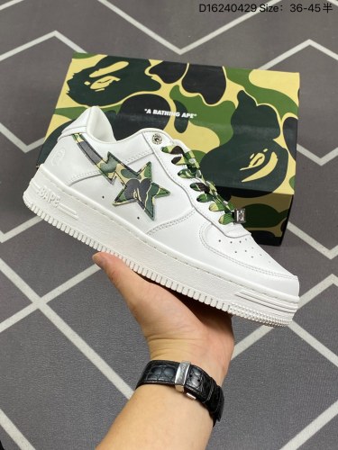 120A Bathing Ape安逸猿 男女运动鞋复古板鞋  升级原楦原纸版数据开发，采用超软皮革鞋面材质，内置全掌air sole气垫❗️定制联乘，日本里原宿潮流品牌A Bathing Ape安