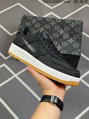 170 CLOT x Fragment Design x NK Air Force 1 Premium 空军一号联名闪电黑丝绸 CJ3986-001 全套原原楦纸版 越南原大装底 内置全气掌垫 采