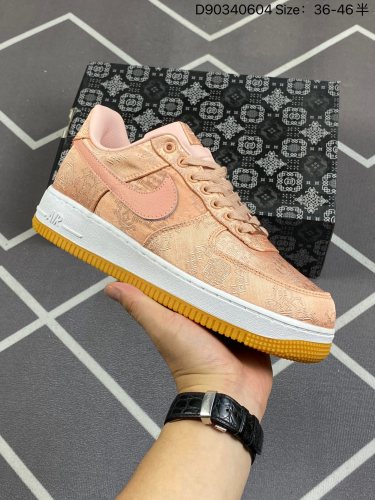 170✅耐克 空军一号 AF1运动板鞋 陈冠希凝结集团CLOT x ⚡藤原浩闪电Fragment Design x Nike Air Force 1 JT PremiumGame Black 空军