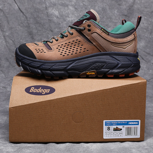 Bodega x HOKA ONE ONE Tor Ultra Low耐磨透气 低帮 户外功能鞋 棕色黑 36-46含半码
