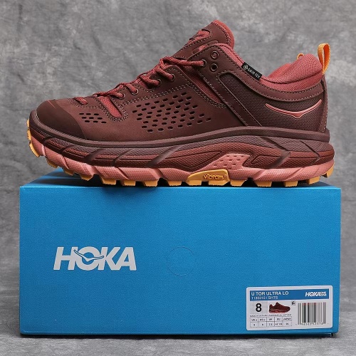 Bodega x HOKA ONE ONE Tor ULtra Low耐磨透气 低帮 户外功能鞋 火辣红36-46含半码